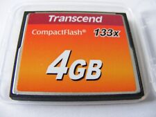 . . . 4GB Compact Flash Card 133x ( 4 GB CF Karte ) TRANSCEND gebraucht . . .