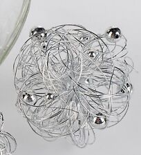 Deko Kugel DRAHT D. 9cm silber