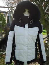 killtec Ski- Winterjacke Gr 40 Schw./Weiß abn. Kapuze + Fell + Taschen NEUWERTIG