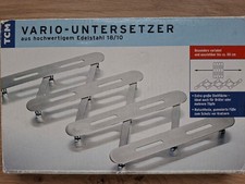 Hot-Pot Topfuntersetzer Edelstahl ausziehbar 80x13 cm, Cromargan Edelstahl TCM