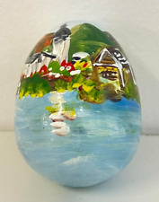 Osterei Keramik blau