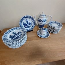 Kaffeeservice Seltmann Weiden Bavaria Theresia Heimatland blau