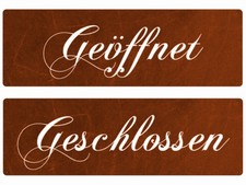 METALLSCHILD Blechschild WENDESCHILD GEÖFFNET GESCHLOSSEN ROST Laden Geschäft