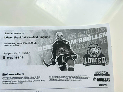 Eishockey ticket löwen - ticket,