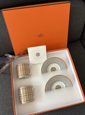 Original Hermes Mosaique Au 24 Gold - Tasse und Untertasse 2er Set - Neu & OVP