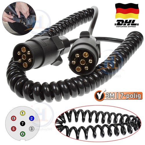 Spiralkabel 7polige stecker - 7polige,