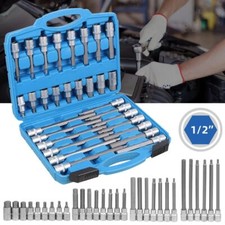 30tlg Innensechskant Steckschlüssel Satz 1/2 Sechskant Nüsse Für Inbus Schrauben