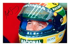 Ayrton Senna signierter A4