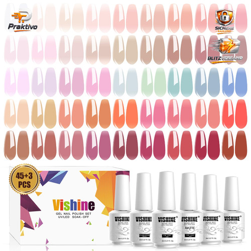 Gel nagellack set - 48-teilig, 45
