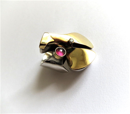 Unikat cocktail ring ginkgo - cocktail,