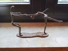 Bronze Statue Tanzendes Paar Tanz Tänzer Massiv Abstrakt-Stil Moderne Kunst