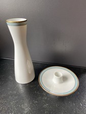 Rosenthal Form 2000 Gala blauer Rand Vase und Kerzenhalter Vintage