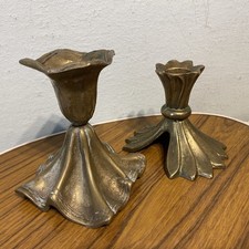 2er Set Kerzenständer Messing
