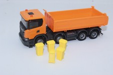 5x Mülltonne gelb 1:87 H0 für Landschaft oder Diorama NEU Wertstofftonne