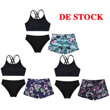 Kinder Mädchen Bikini Tankini Set Tank Top+Shorts Zweiteiler Badeanzug Bademode