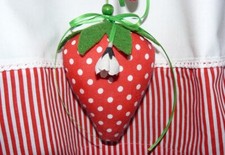 Scheibengardine Bistrogardine Landhaus Vorhang Chic. Shabby. Tilda Erdbeere. Neu