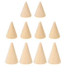 Natural Holz Kegel Ring Halter