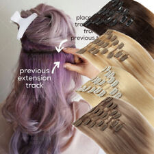 Clip in HUMAN Extensions 100% Remy Echthaar Haarverlangerung 8Tressen Glatt Dick