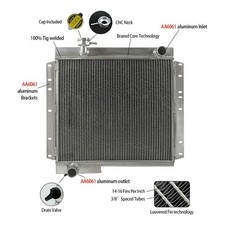 3-zeiliger Alu Kühler für Toyota Land Cruiser BJ40 BJ42 Diesel 1974-1984 MT