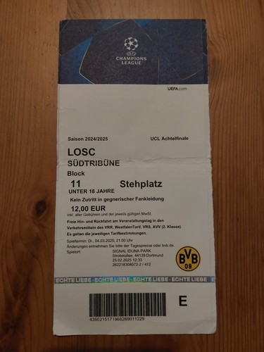 Used sammler ticket uefa - used,