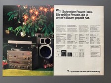 Schneider Power Pack HiFi Stereo Anlage retro 1980 Vintage Werbung Reklame