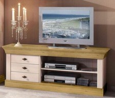 Massivholz TV-Lowboard 2farbig