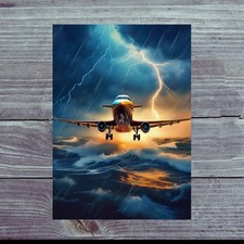 Postkarte. Flugzeug im