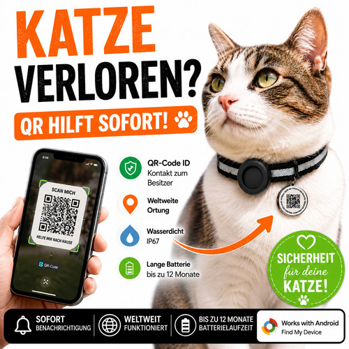 Code katzenhalsband notfall - qr,