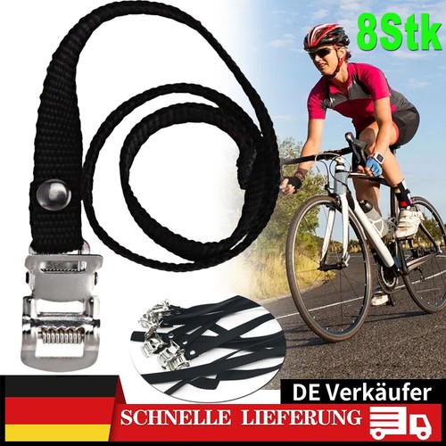 Fahrrad pedalriemen schwarz - 8x,