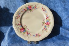 Rosenthal Teller Chippendale Blumen Rose Goldrand ca. 19,3 cm Durchmesser