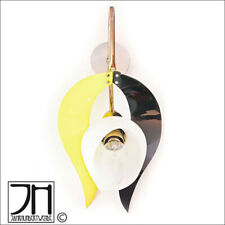 50er Jahre Wand Lampe Kunststoff Metall schwarz gelb