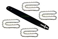 50cm / 1,5mm / 0,325" / 76 TG Schwert + 4X Kette für viele Motorsäge Kettensäge