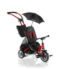 Puky CAT S6 Ceety Dreirad Ceety rot mit Fußstütze+Tasche+Trinkflasche+Korbtasche