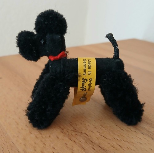 Steiff schwarzer pudel - steiff, hund