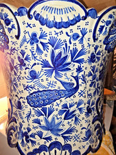 Prächtiger Blumentopf  Delft Keramik Steingut Blau absoluter Hingucker Antik