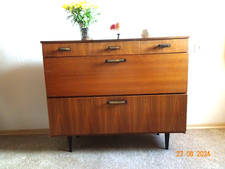 Sideboard Nussbaum Schuhschrank Vintage Kommode 60er Retro Nussbaum Anrichte 2
