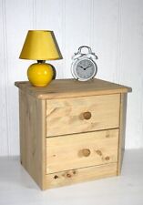Nachtschrank mit 2 Schubladen 42x41x35cm MARIO Kiefer massiv gelaugt geölt