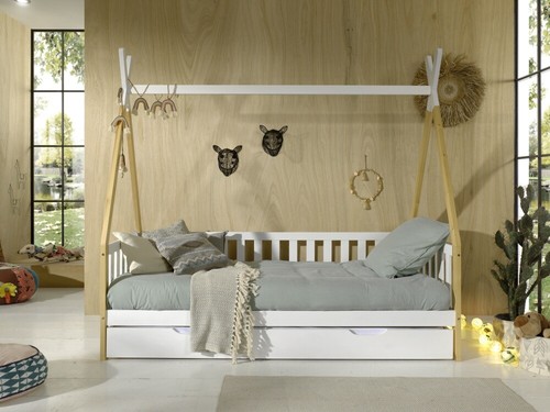 Tipi kojenbett mit - mit, lattenrost