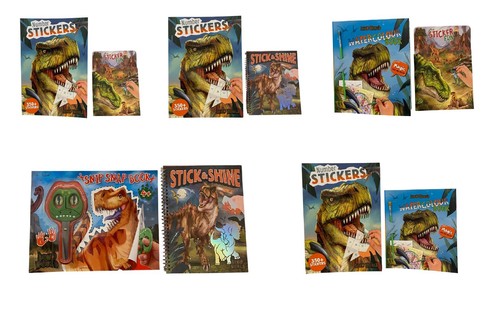Dino world stickerfun malbuch - dino,