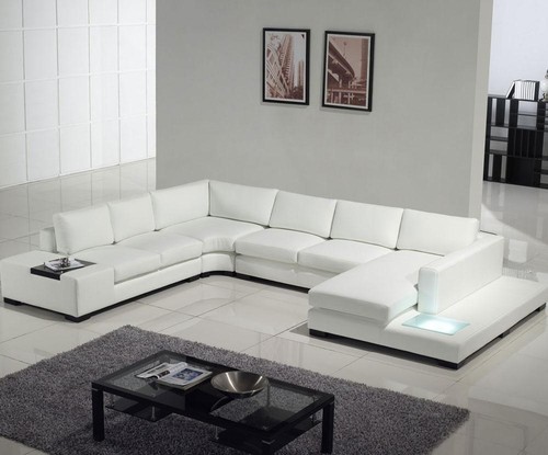 Ledersofa couch wohnlandschaft - couch,