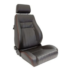 AutoStyle SS 64LR Retro Rennsitz Sportsitz schwarz Rot Kunstleder