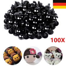 100 Tlg für Teddy Puppen Augen 5-12 mm DIY Plüschtier Sicherheitsaugen bunt DE