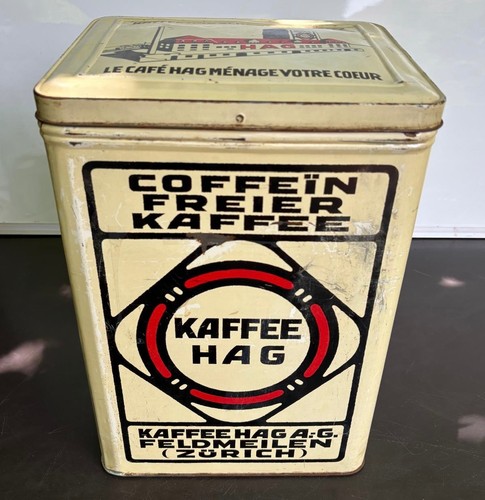 Antike kaffee hag blechdose - antike,