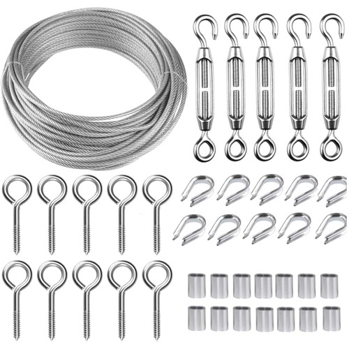 Edelstahl drahtseil set 30m - drahtseil,