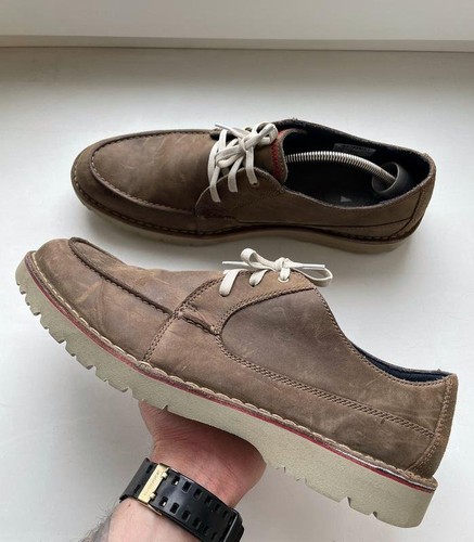 Men clarks boots brown leather - boots,