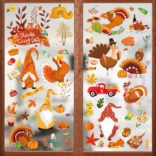 171 Stück Herbstdeko Fenster