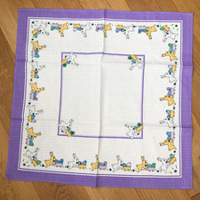 Tischdecke Mitteldecke Tischwäsche 80 cm Ostern Osterhase Vintage 90er Druck