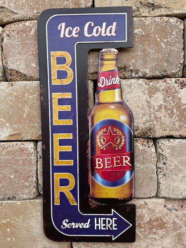 Blechschild cold beer - blechschild,