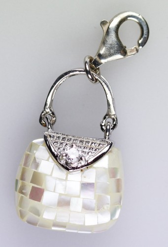 Anhänger handtasche weiß - handtasche,