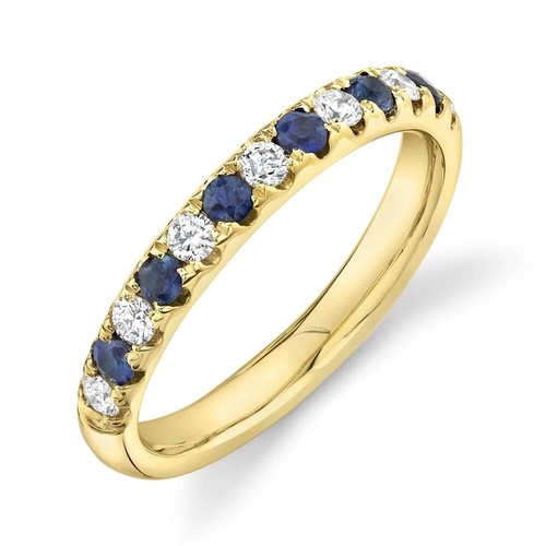 14k gelbgold saphir diamant - 14k,